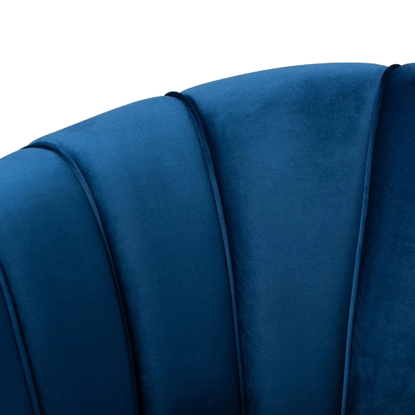 Luxury Blue Velvet Accent Chair Modern European Style for Villa