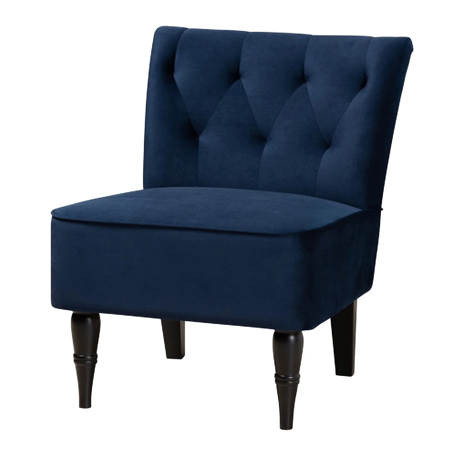 Luxury Blue Velvet Accent Chair Modern Italian Style for Villa