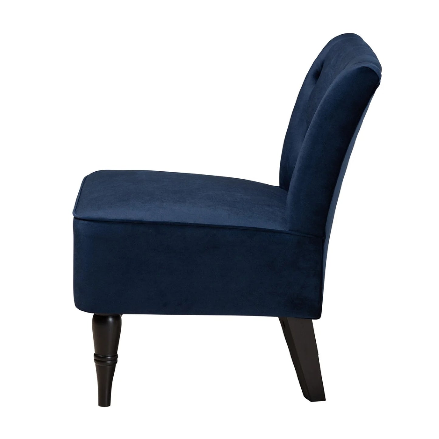 Luxury Blue Velvet Accent Chair Modern Italian Style for Villa