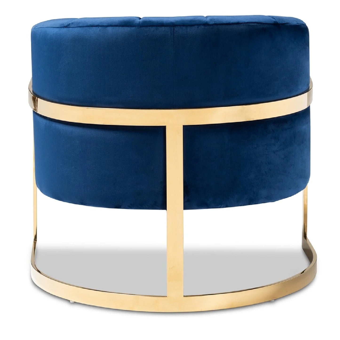 Luxury Blue Velvet Accent Chair Modern Italian Style for Villa