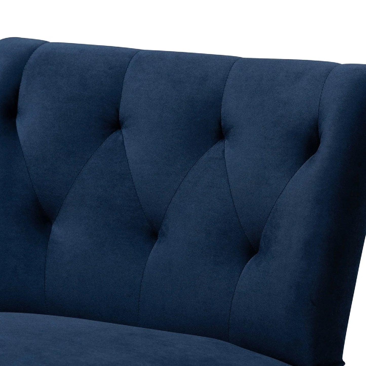 Luxury Blue Velvet Accent Chair Modern Italian Style for Villa