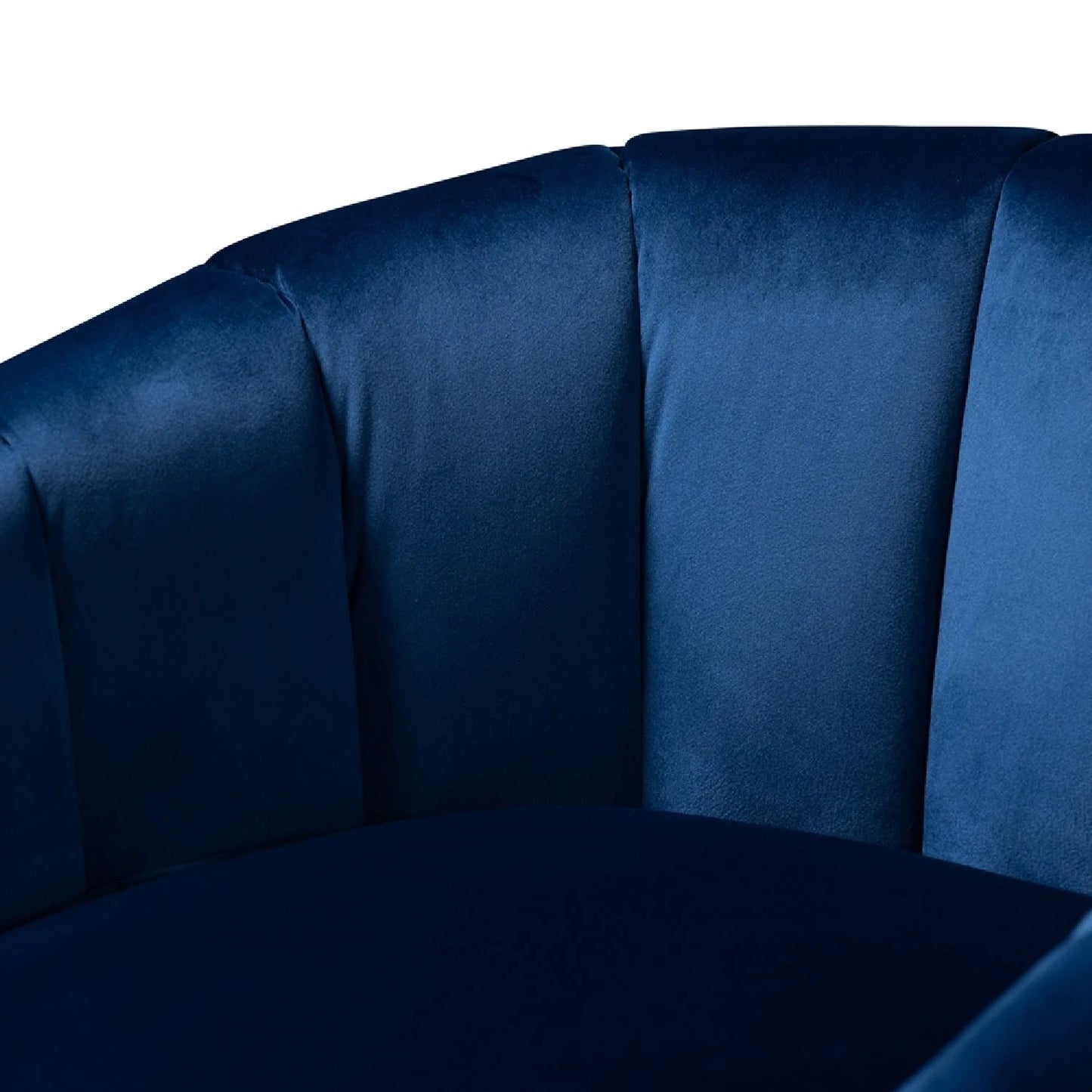 Luxury Blue Velvet Accent Chair Modern Italian Style for Villa