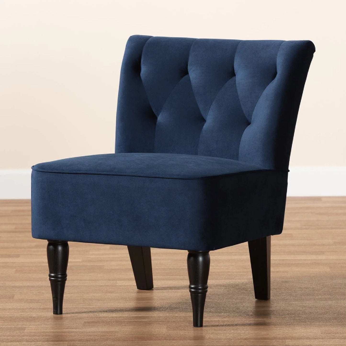 Luxury Blue Velvet Accent Chair Modern Italian Style for Villa