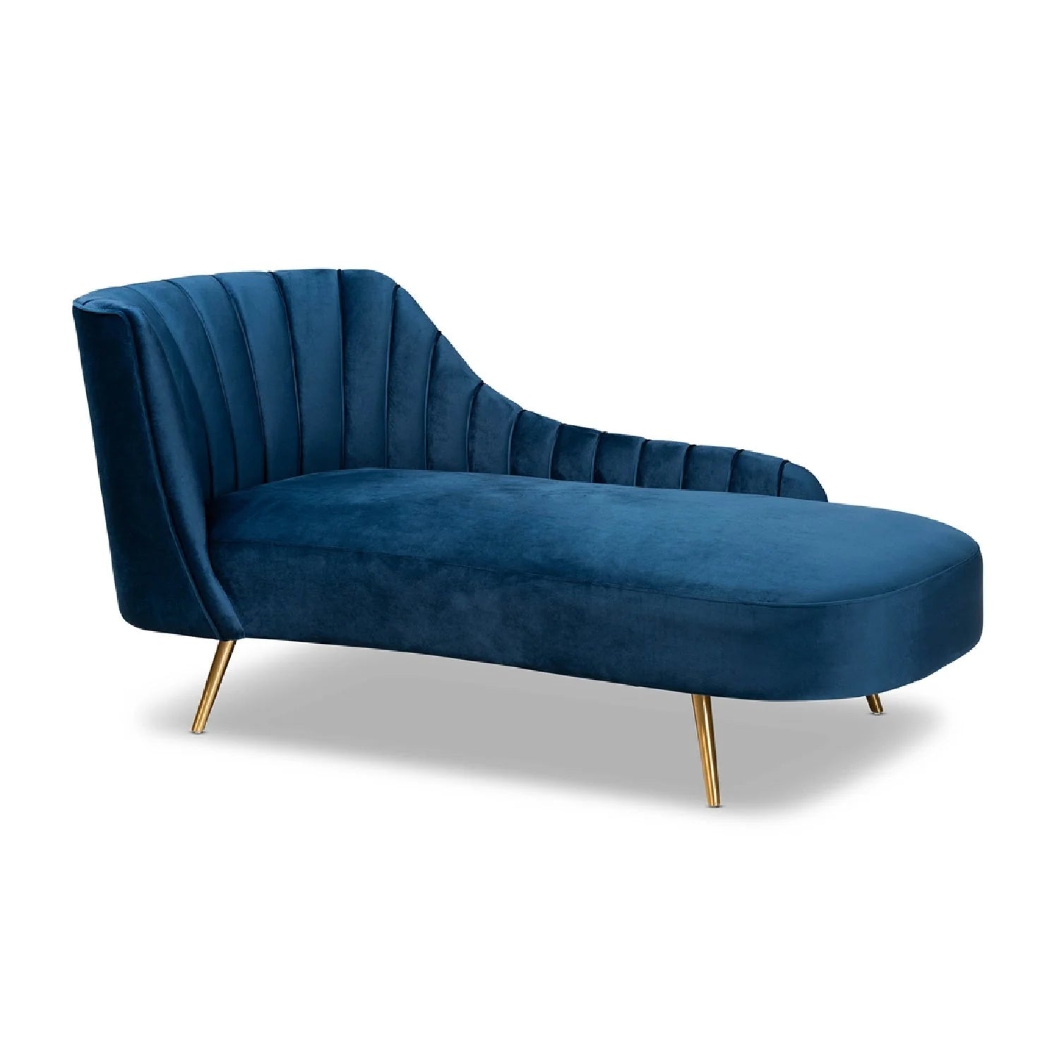 Luxury Blue Velvet Lounge Chair Modern Italian Style for Villa