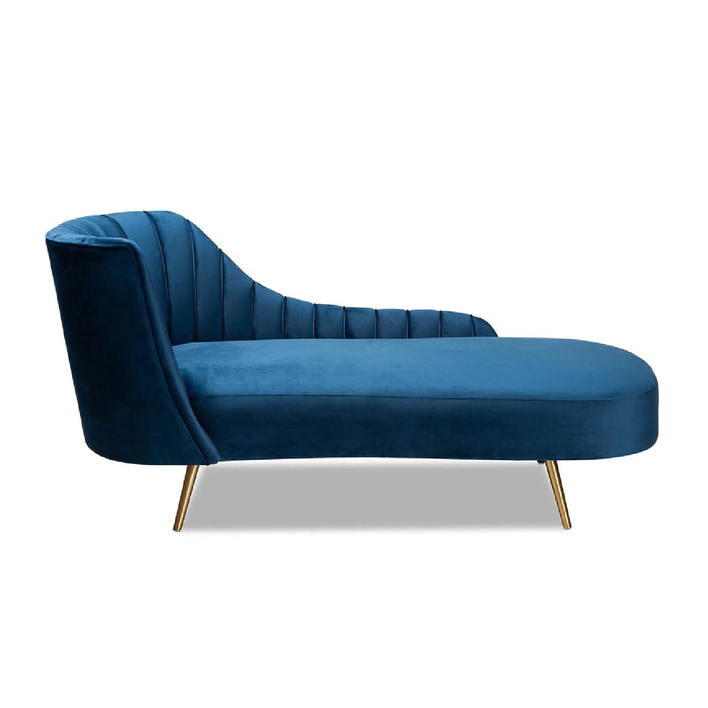 Luxury Blue Velvet Lounge Chair Modern Italian Style for Villa