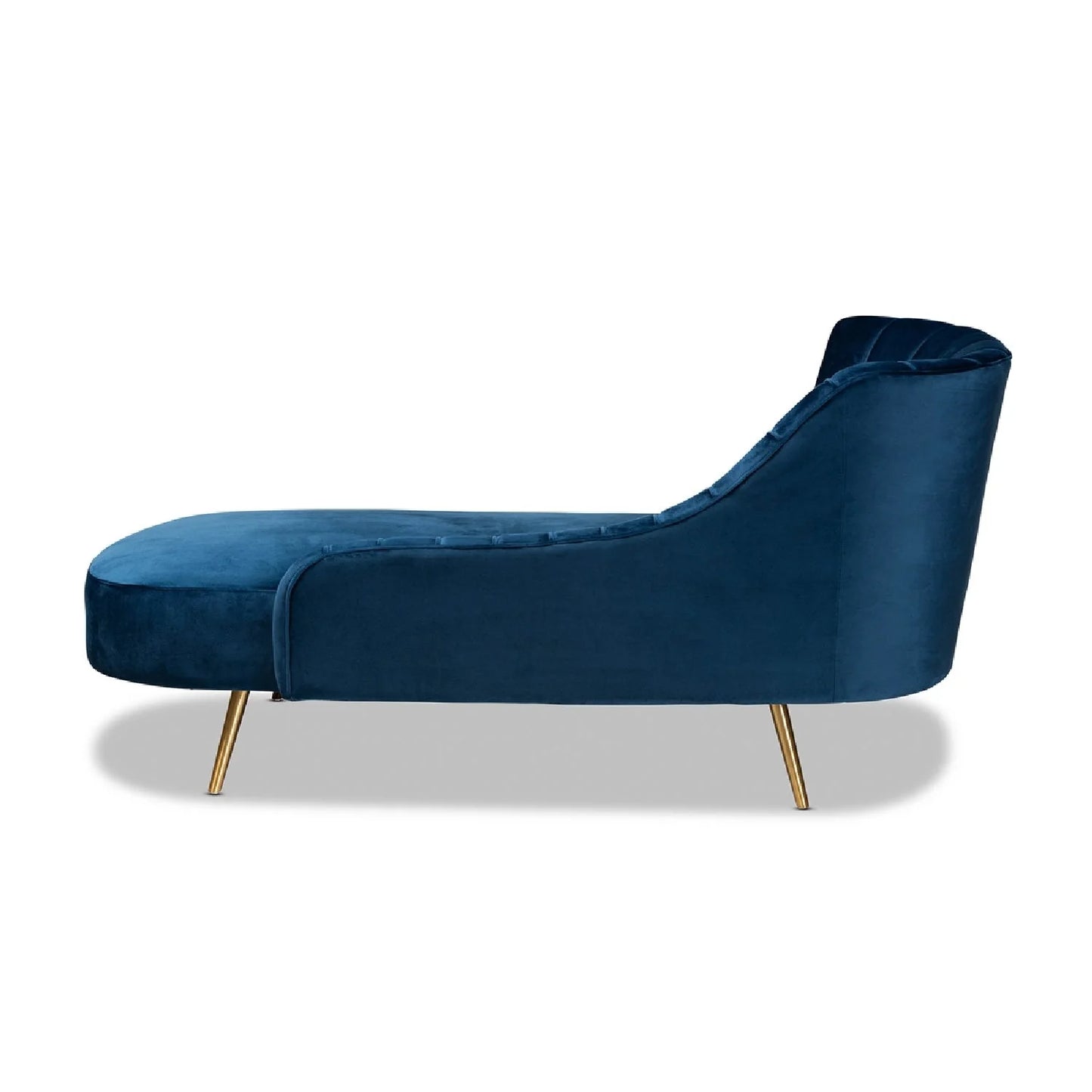Luxury Blue Velvet Lounge Chair Modern Italian Style for Villa