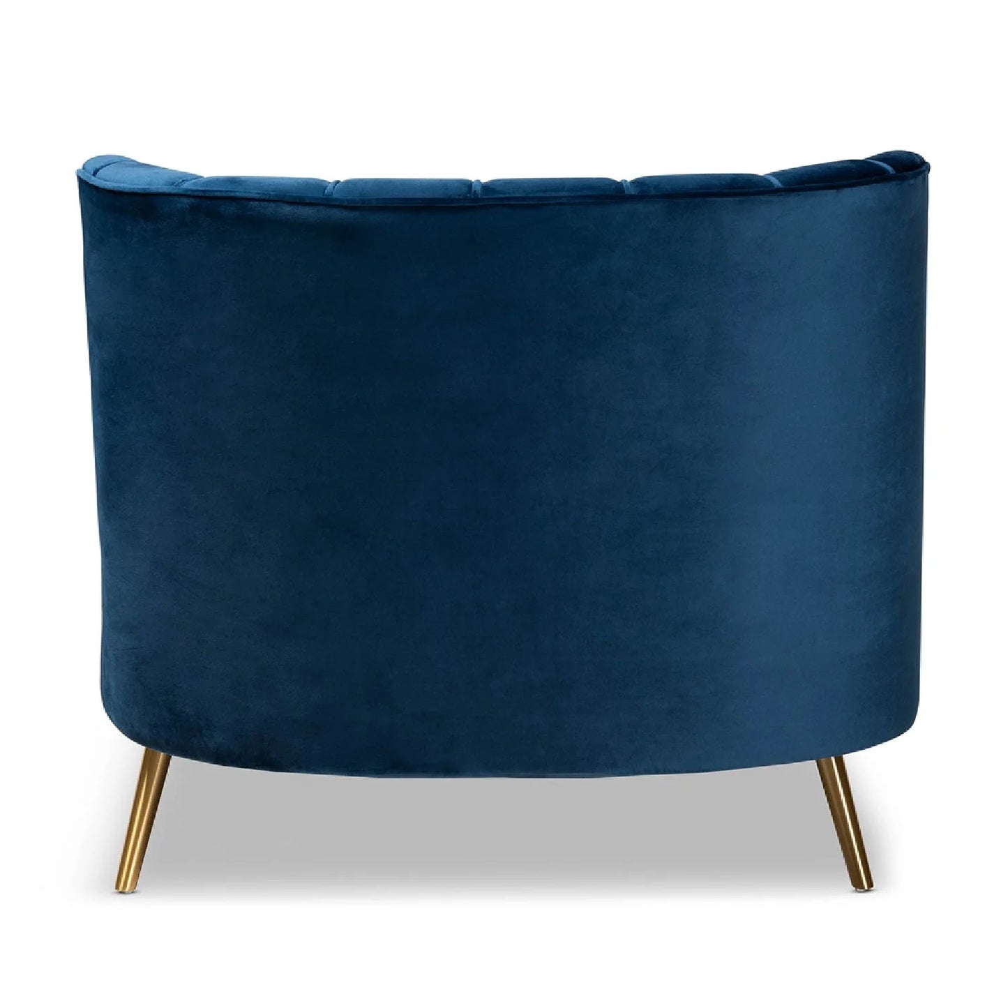 Luxury Blue Velvet Lounge Chair Modern Italian Style for Villa
