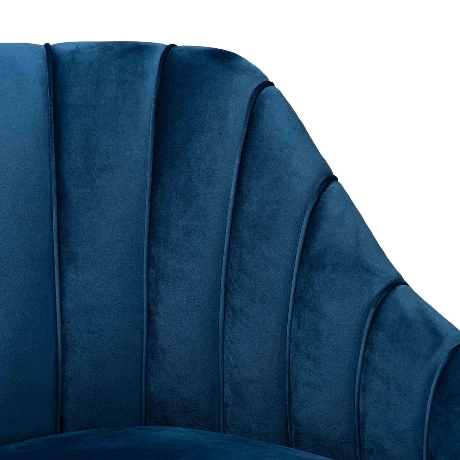Luxury Blue Velvet Lounge Chair Modern Italian Style for Villa