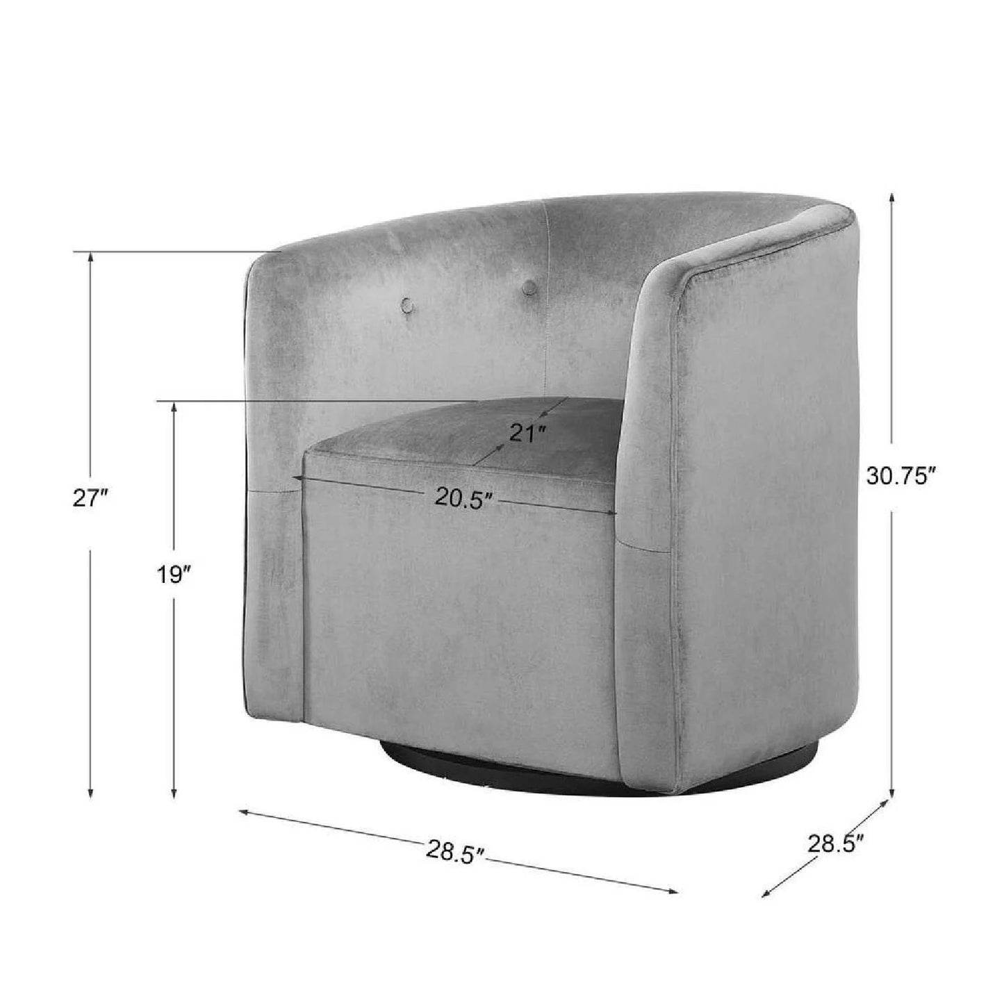 Luxury Blue Velvet Swivel Chair Modern Italian Style for Villa