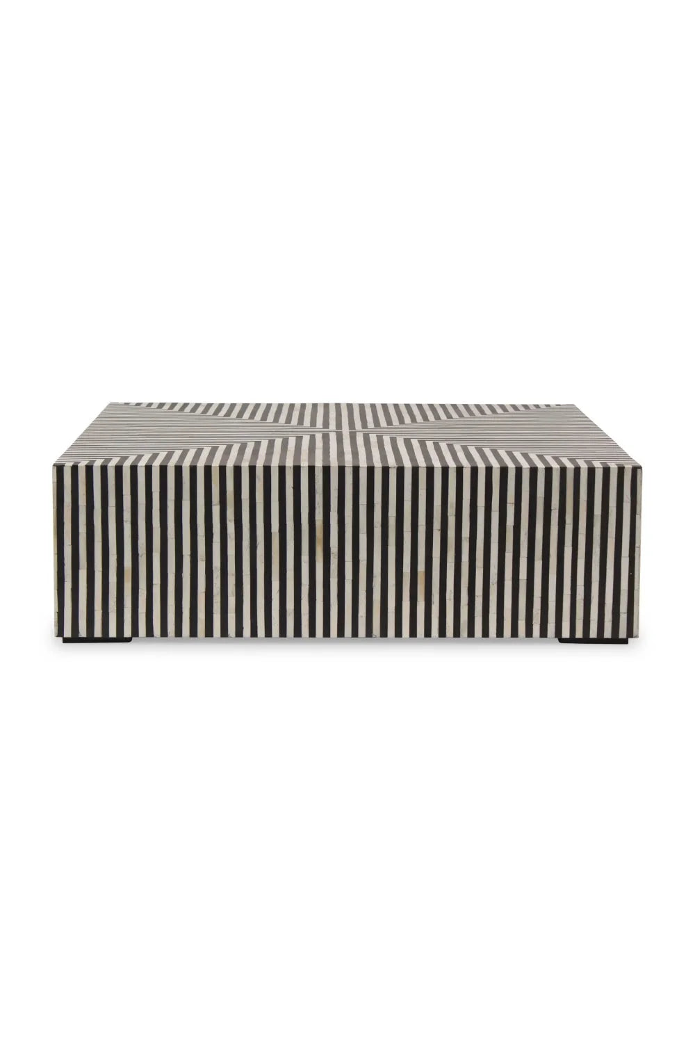 Luxury Bone Inlay Square Coffee Table Modern Italian Style for Villa