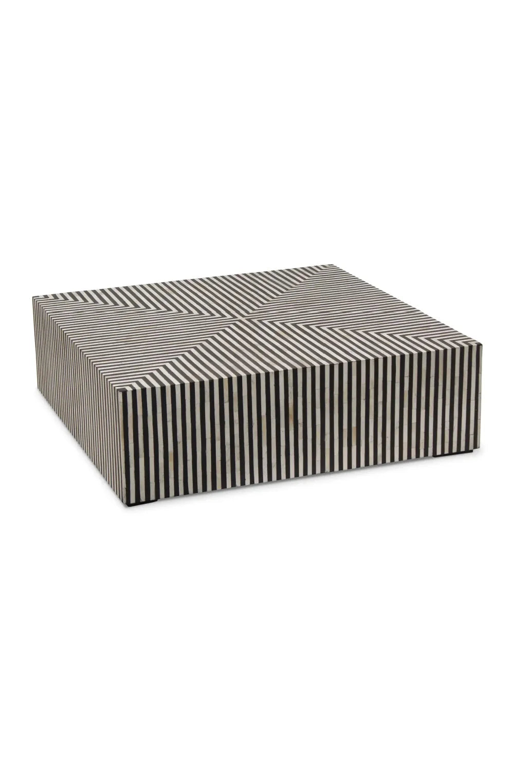 Luxury Bone Inlay Square Coffee Table Modern Italian Style for Villa