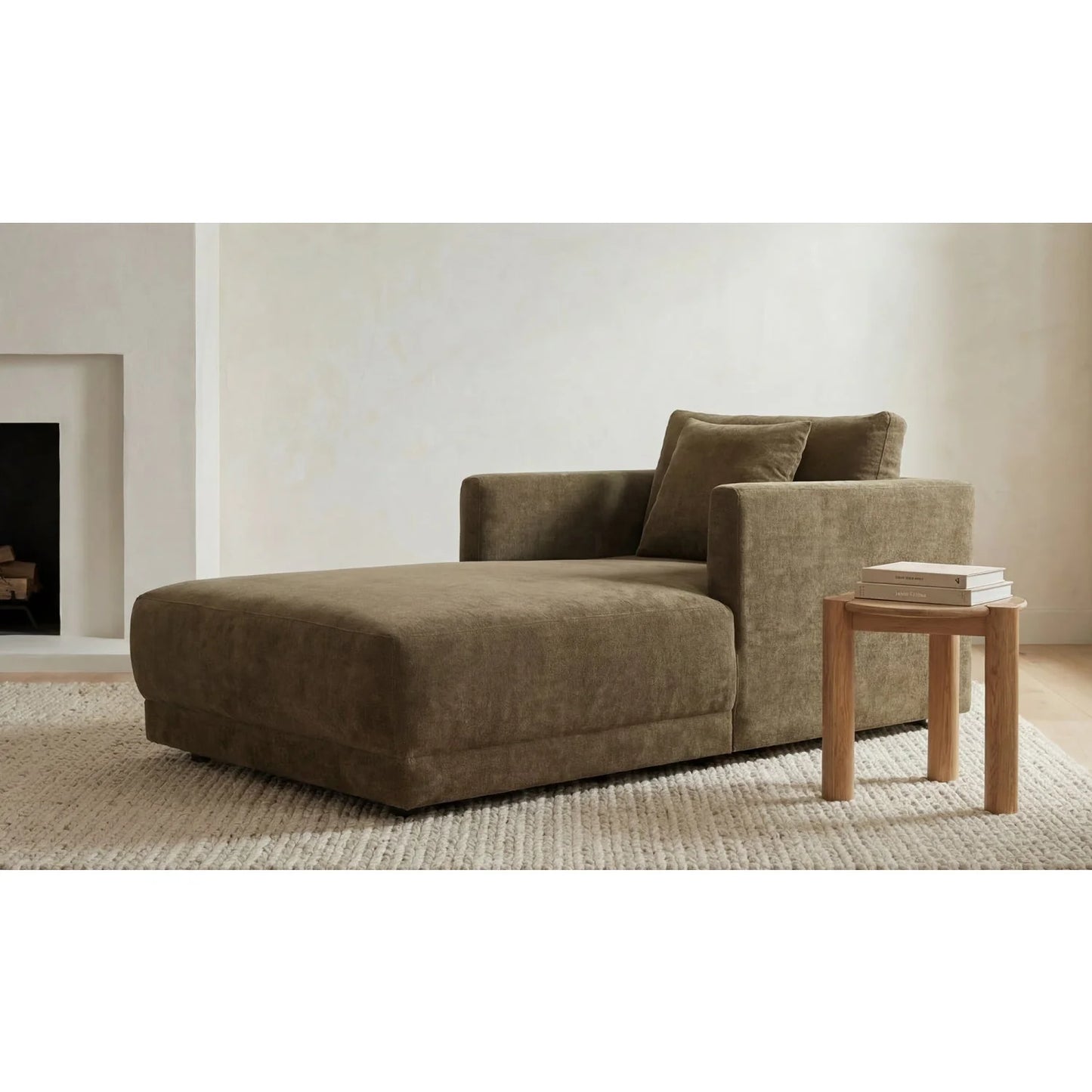Luxury Boucle Blend Chaise Lounge European Style for Villa
