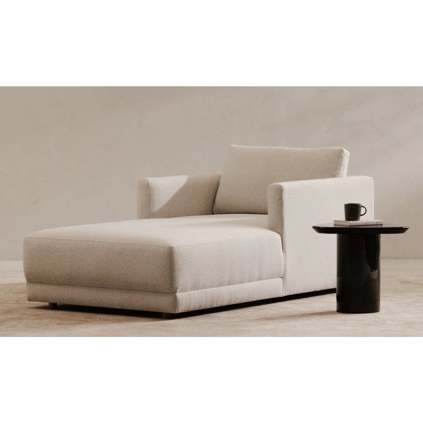 Luxury Boucle Blend Chaise Lounge European Style for Villa