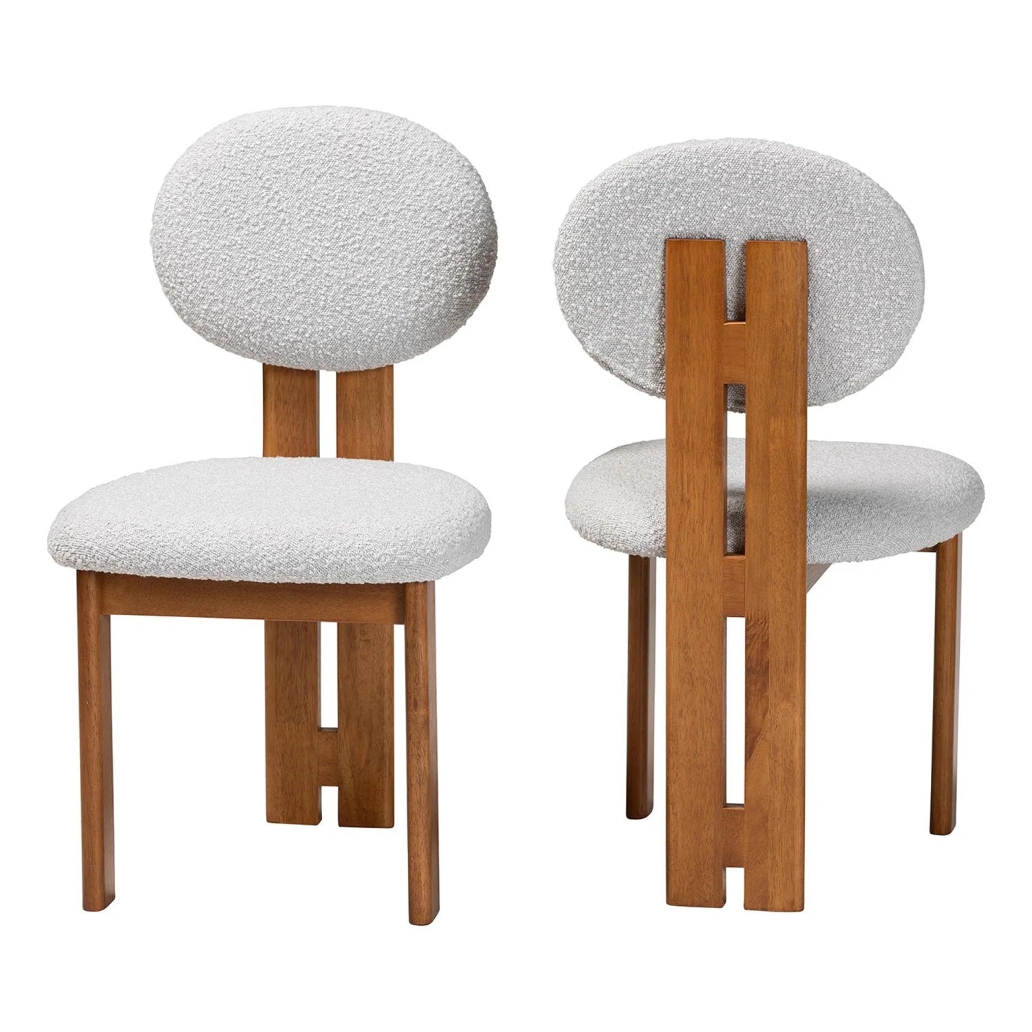 Luxury Boucle Japandi Modern Dining Chair European Style for Villa