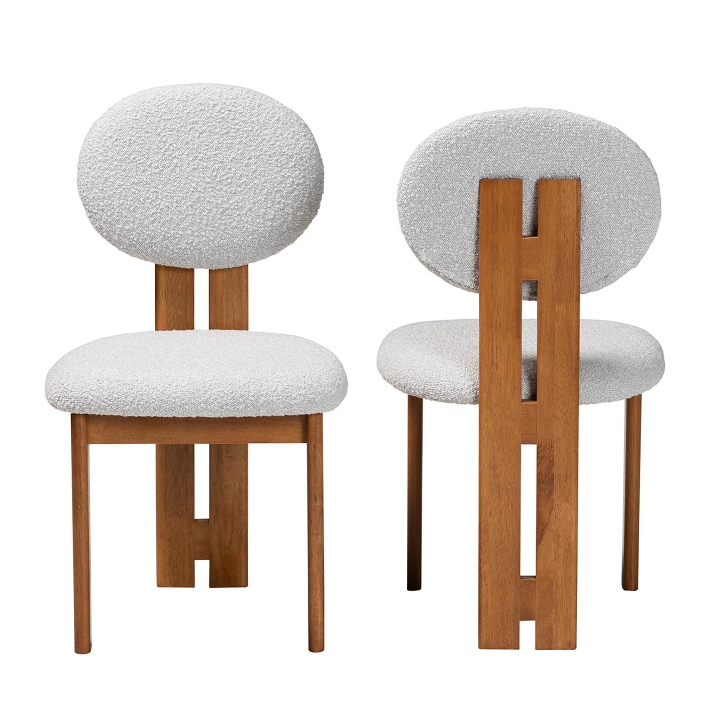 Luxury Boucle Japandi Modern Dining Chair European Style for Villa