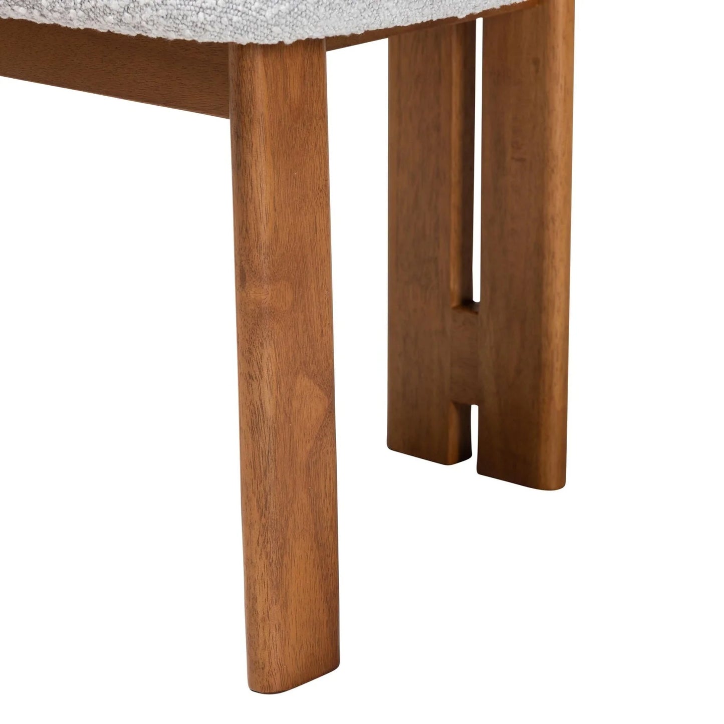 Luxury Boucle Japandi Modern Dining Chair European Style for Villa