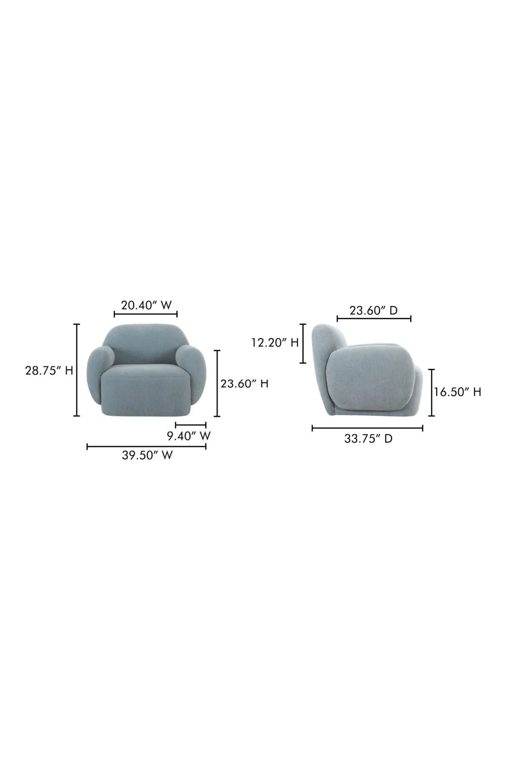 Luxury Boucle Low Profile Lounge Chair Modern Italian Style for Villa