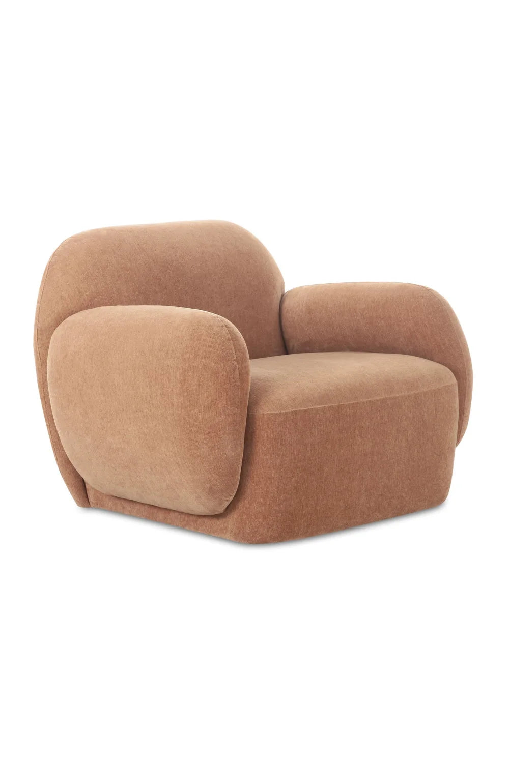 Luxury Boucle Low Profile Lounge Chair Modern Italian Style for Villa