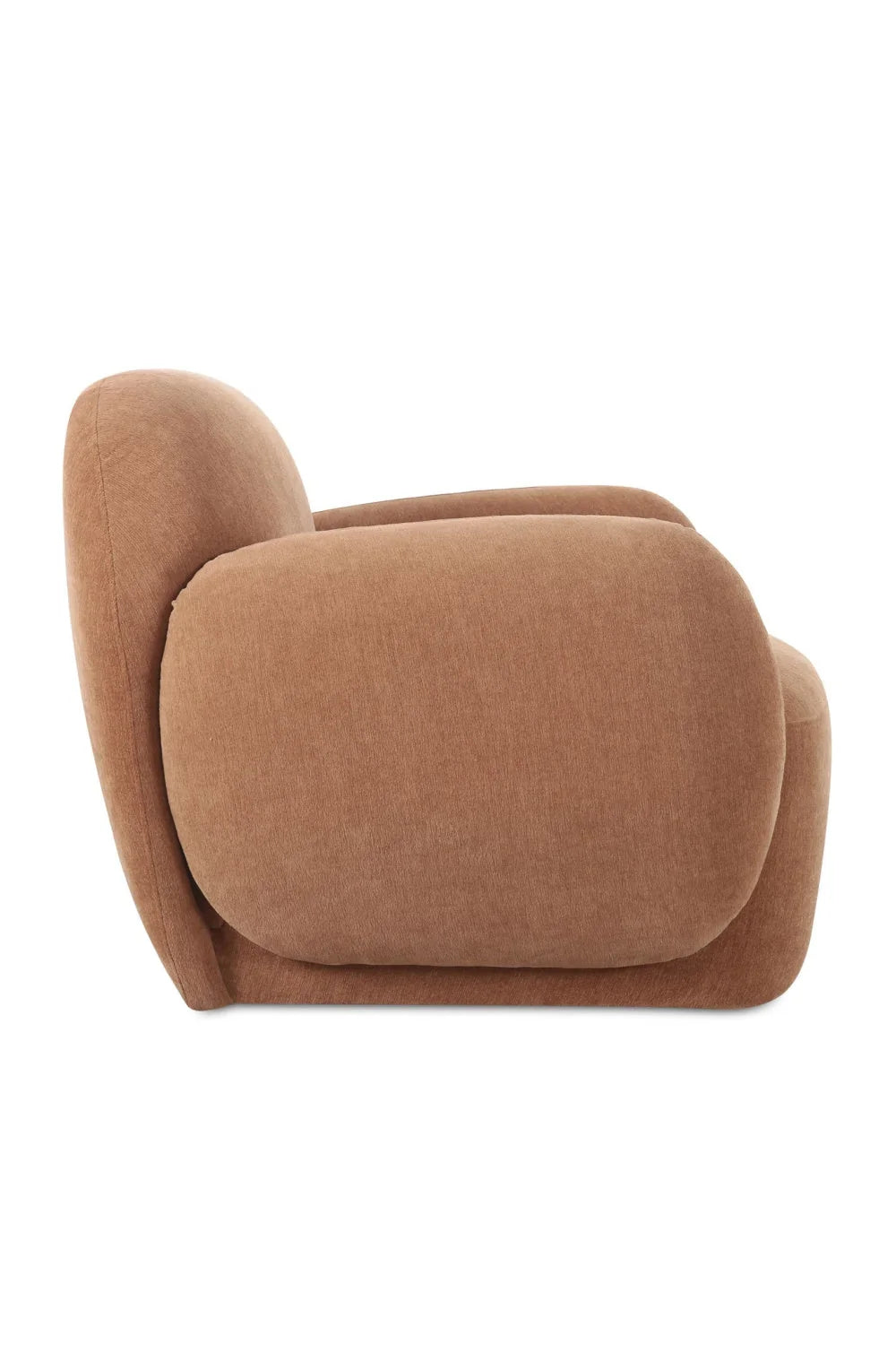 Luxury Boucle Low Profile Lounge Chair Modern Italian Style for Villa