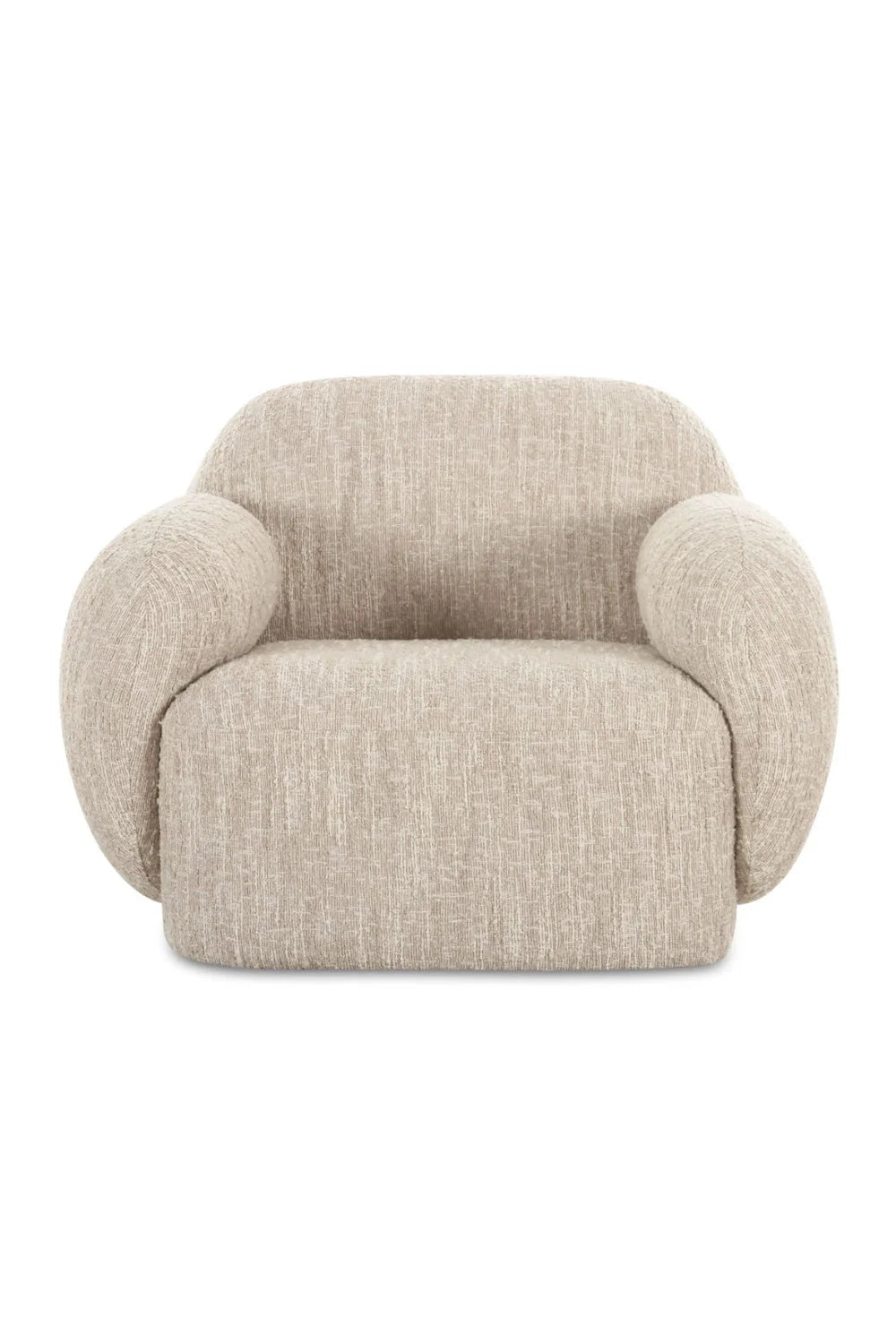 Luxury Boucle Low Profile Lounge Chair Modern Italian Style for Villa