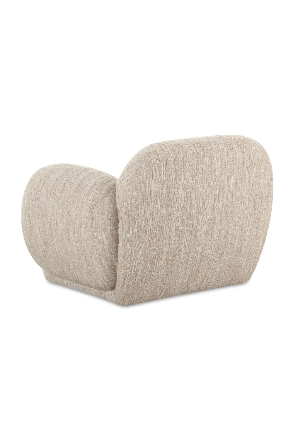 Luxury Boucle Low Profile Lounge Chair Modern Italian Style for Villa