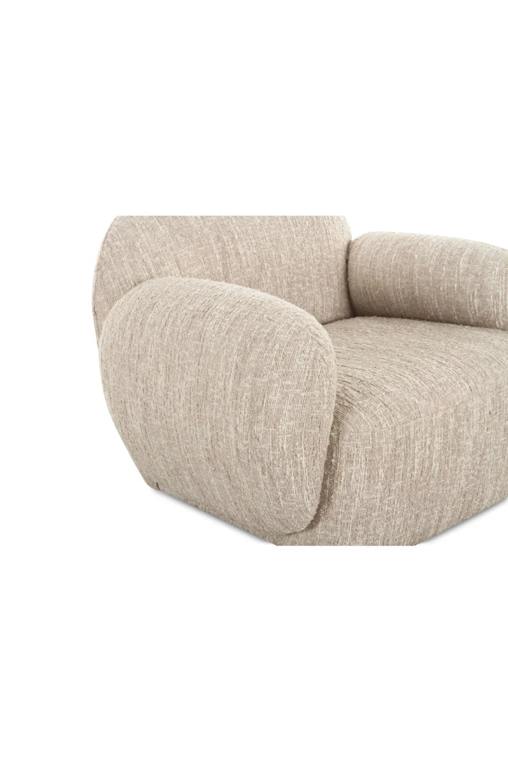 Luxury Boucle Low Profile Lounge Chair Modern Italian Style for Villa