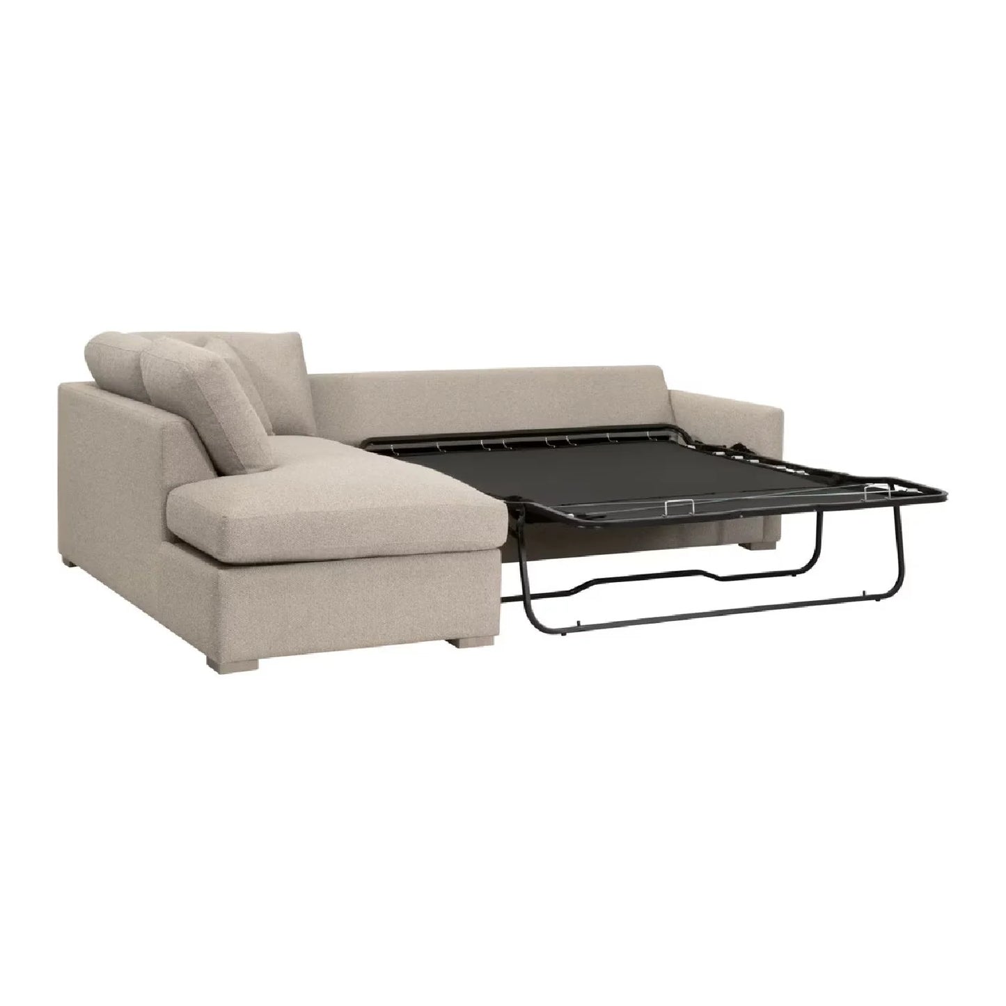 Luxury Boucle Queen Sleeper Sofa Modern Italian Style for Villa