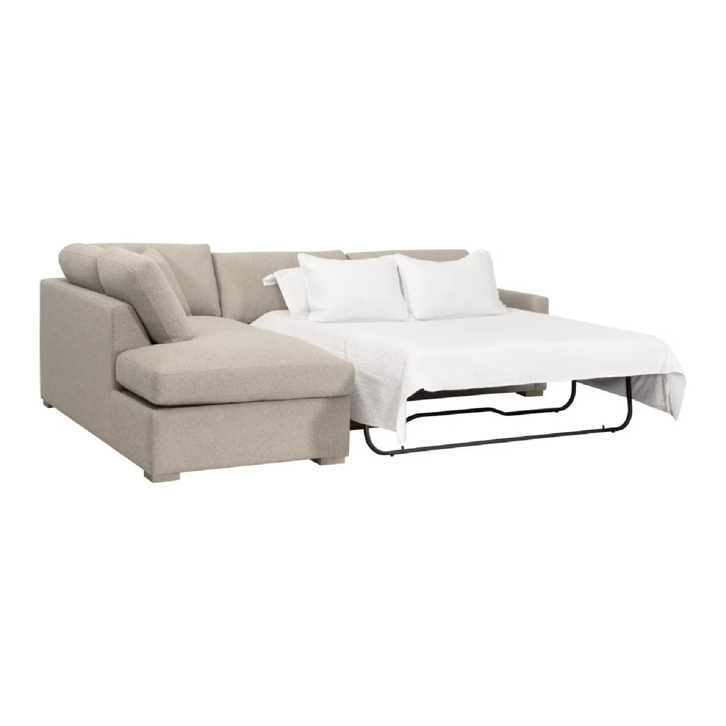 Luxury Boucle Queen Sleeper Sofa Modern Italian Style for Villa