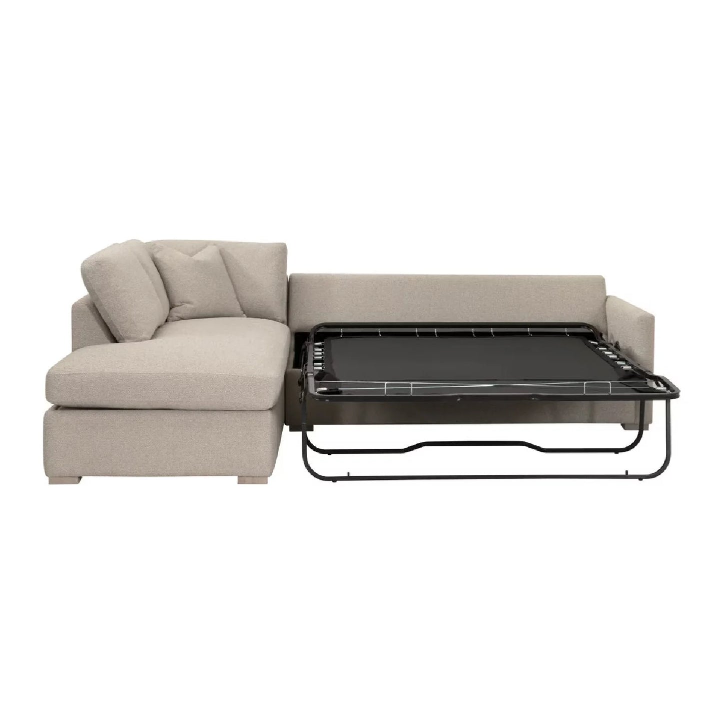 Luxury Boucle Queen Sleeper Sofa Modern Italian Style for Villa