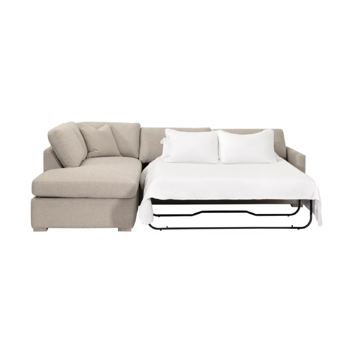 Luxury Boucle Queen Sleeper Sofa Modern Italian Style for Villa