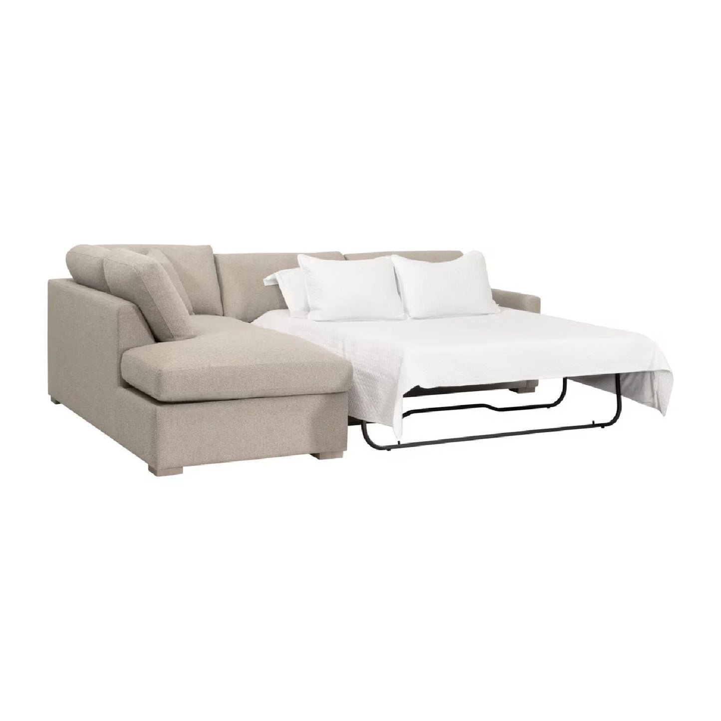 Luxury Boucle Queen Sleeper Sofa Modern Italian Style for Villa