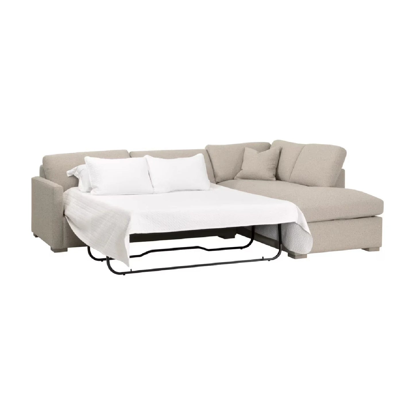 Luxury Boucle Queen Sleeper Sofa Modern Italian Style for Villa