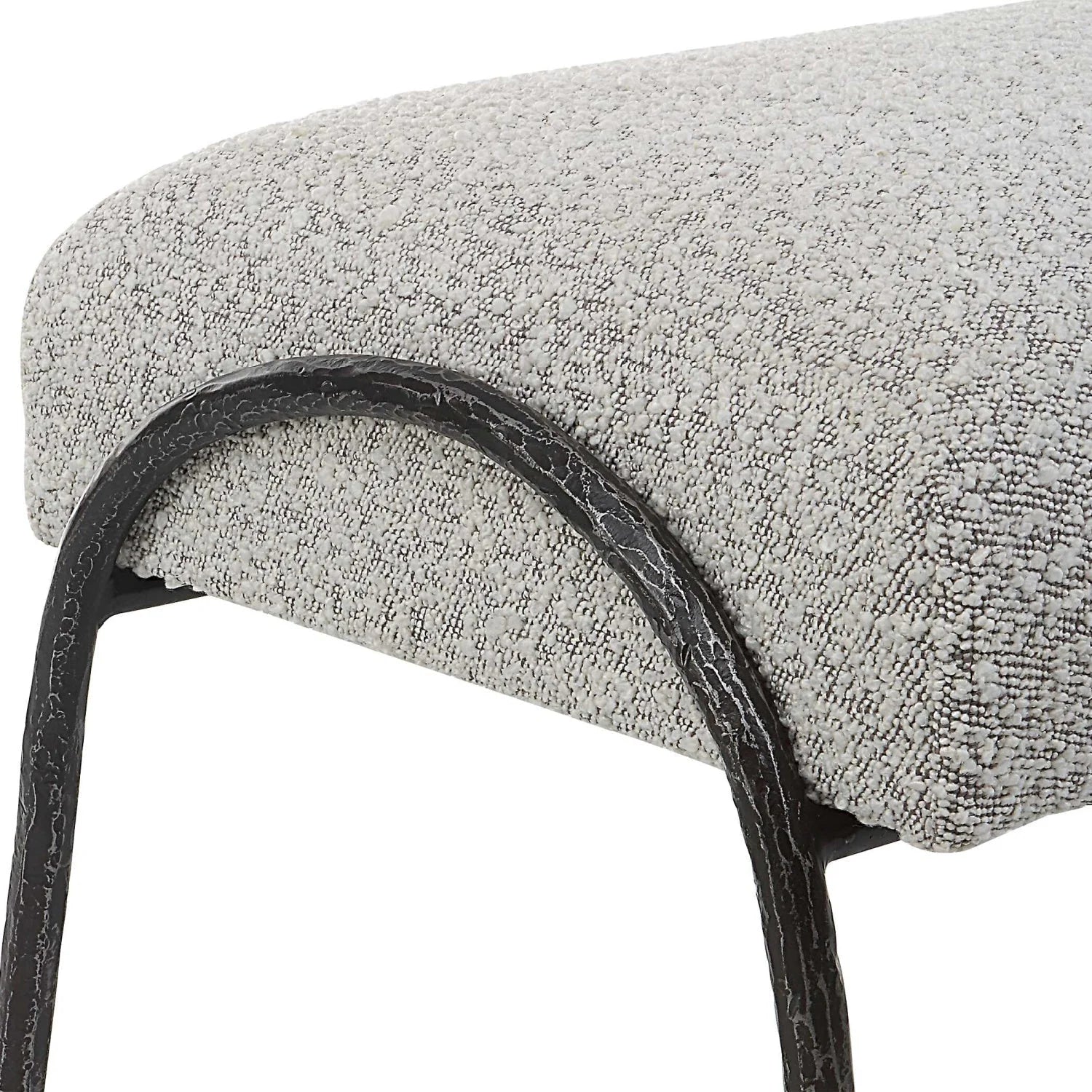 Luxury Boucle Scandinavian Bench European Style for Villa