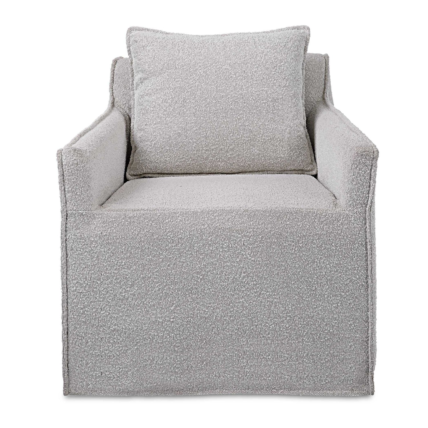 Luxury Boucle Swivel Accent Chair Modern Italian Style for Villa