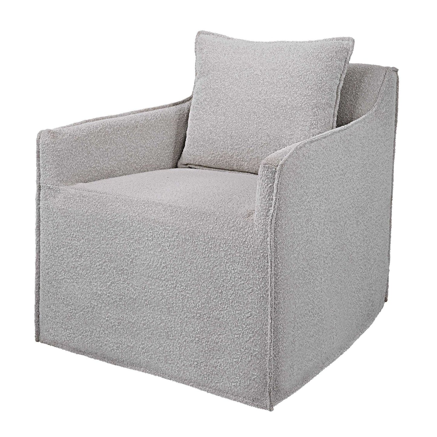 Luxury Boucle Swivel Accent Chair Modern Italian Style for Villa