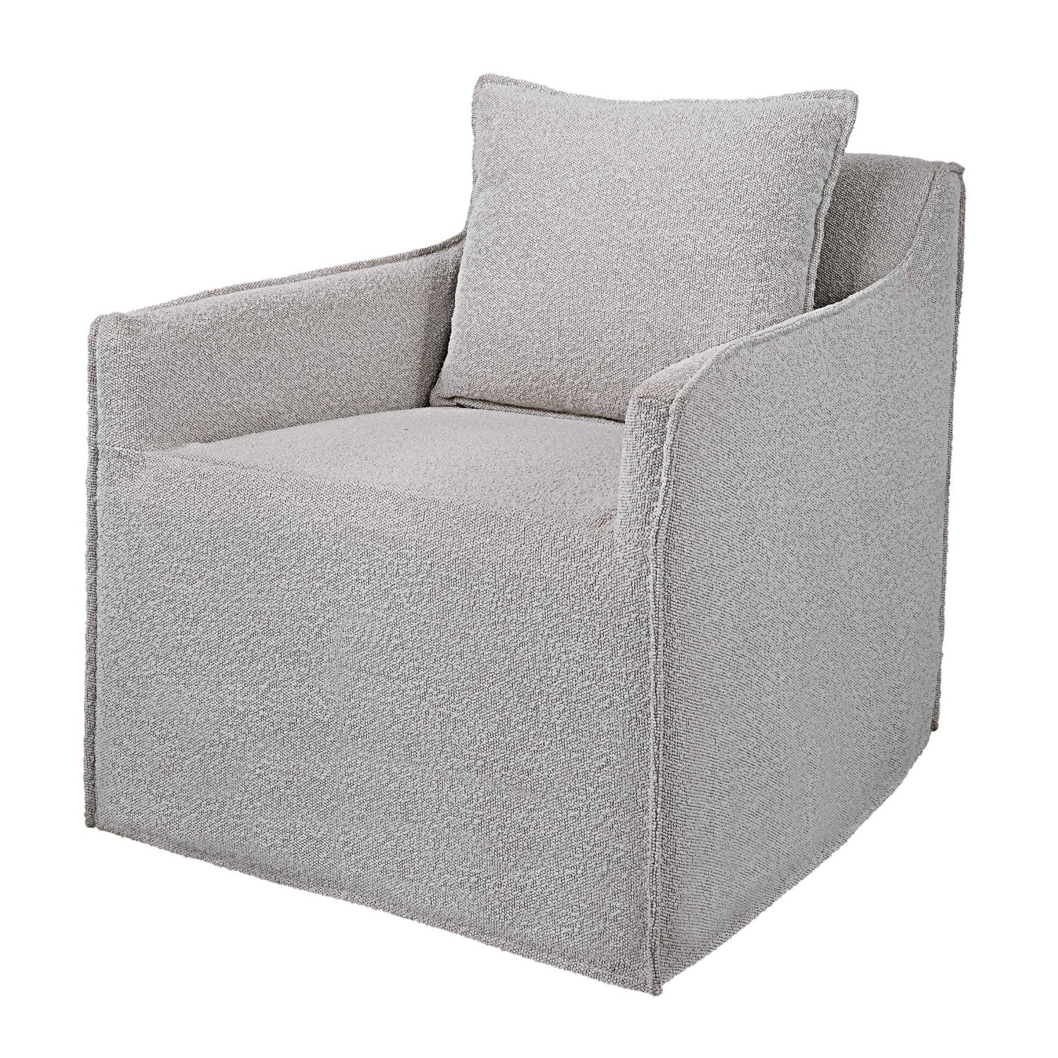 Luxury Boucle Swivel Accent Chair Modern Italian Style for Villa