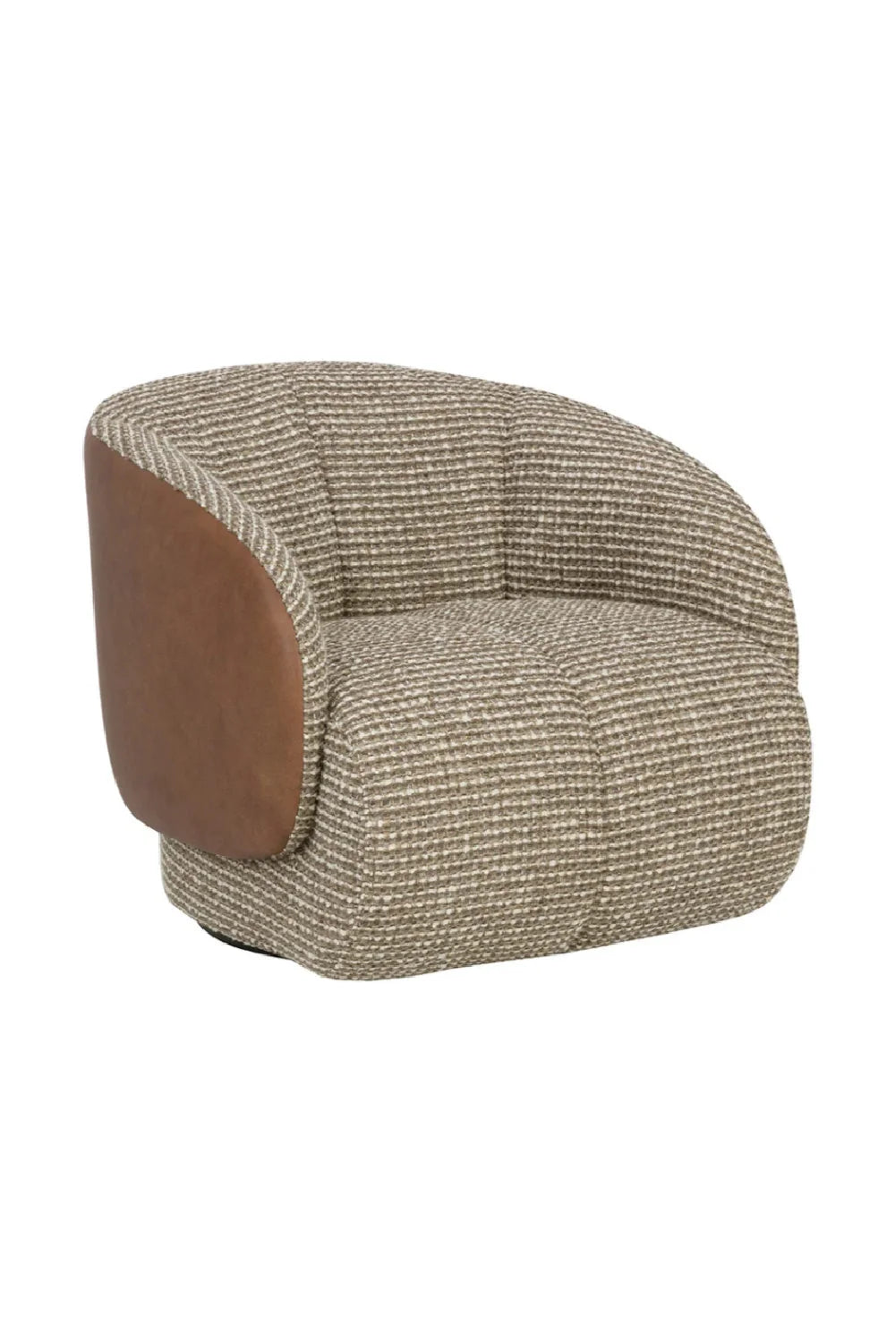 Luxury Boucle Swivel Lounge Chair Modern Italian Style for Villa