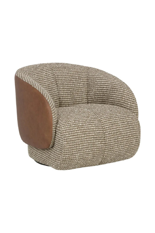 Luxury Boucle Swivel Lounge Chair Modern Italian Style for Villa