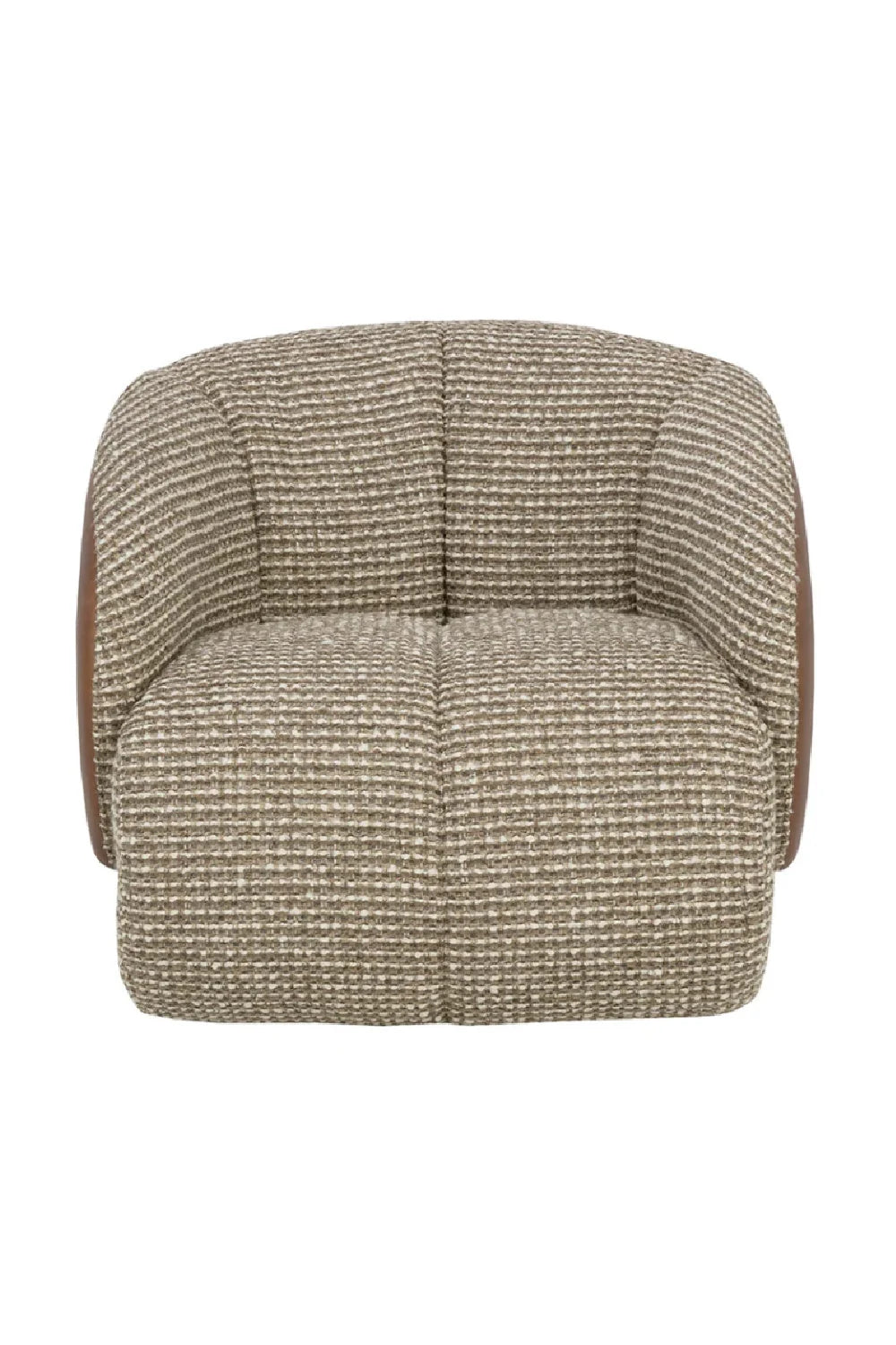 Luxury Boucle Swivel Lounge Chair Modern Italian Style for Villa