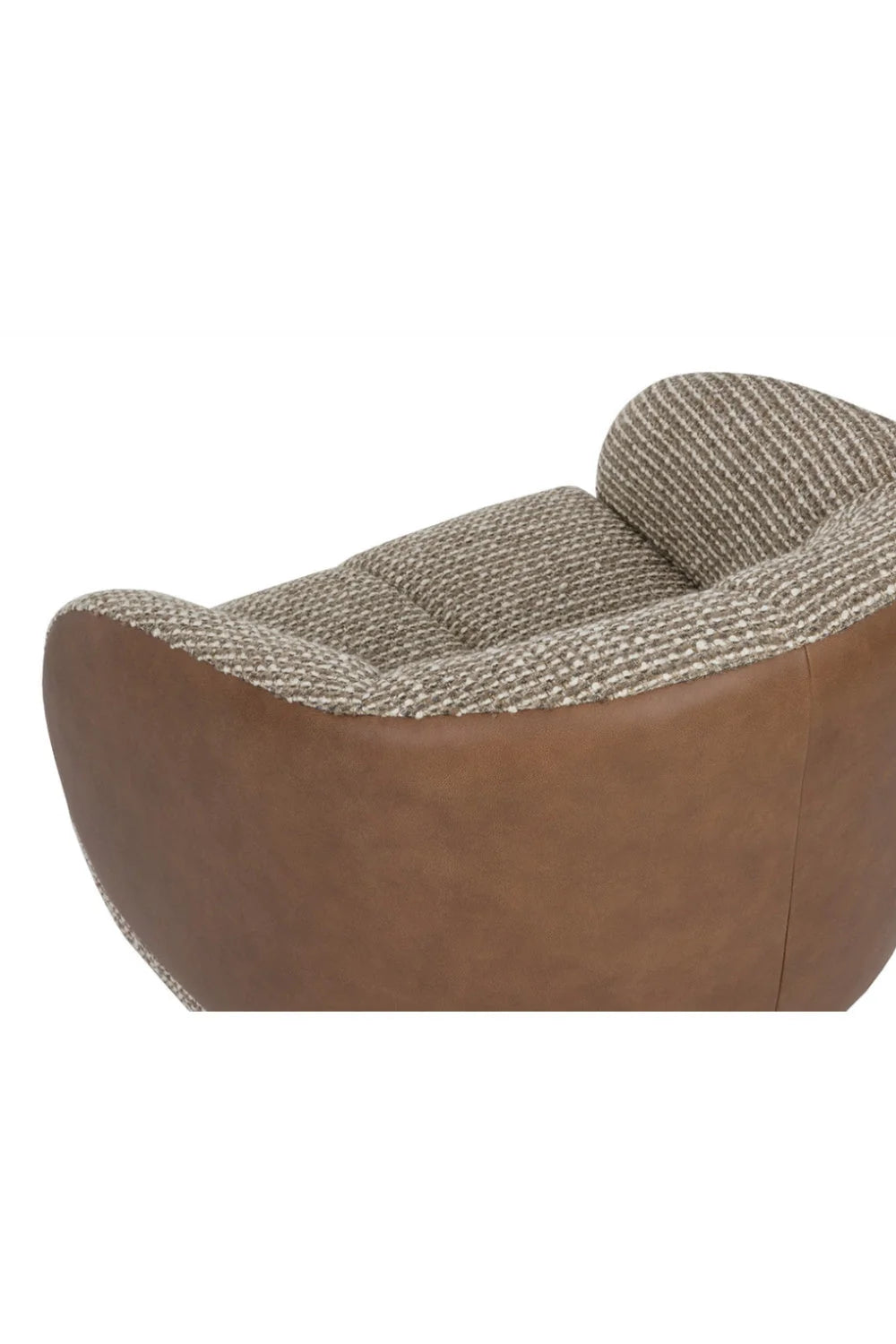 Luxury Boucle Swivel Lounge Chair Modern Italian Style for Villa
