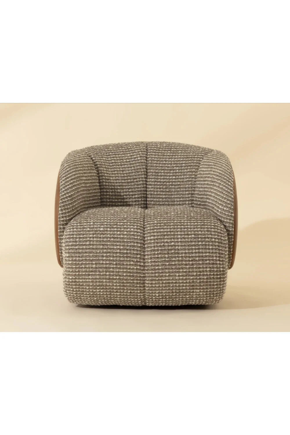 Luxury Boucle Swivel Lounge Chair Modern Italian Style for Villa
