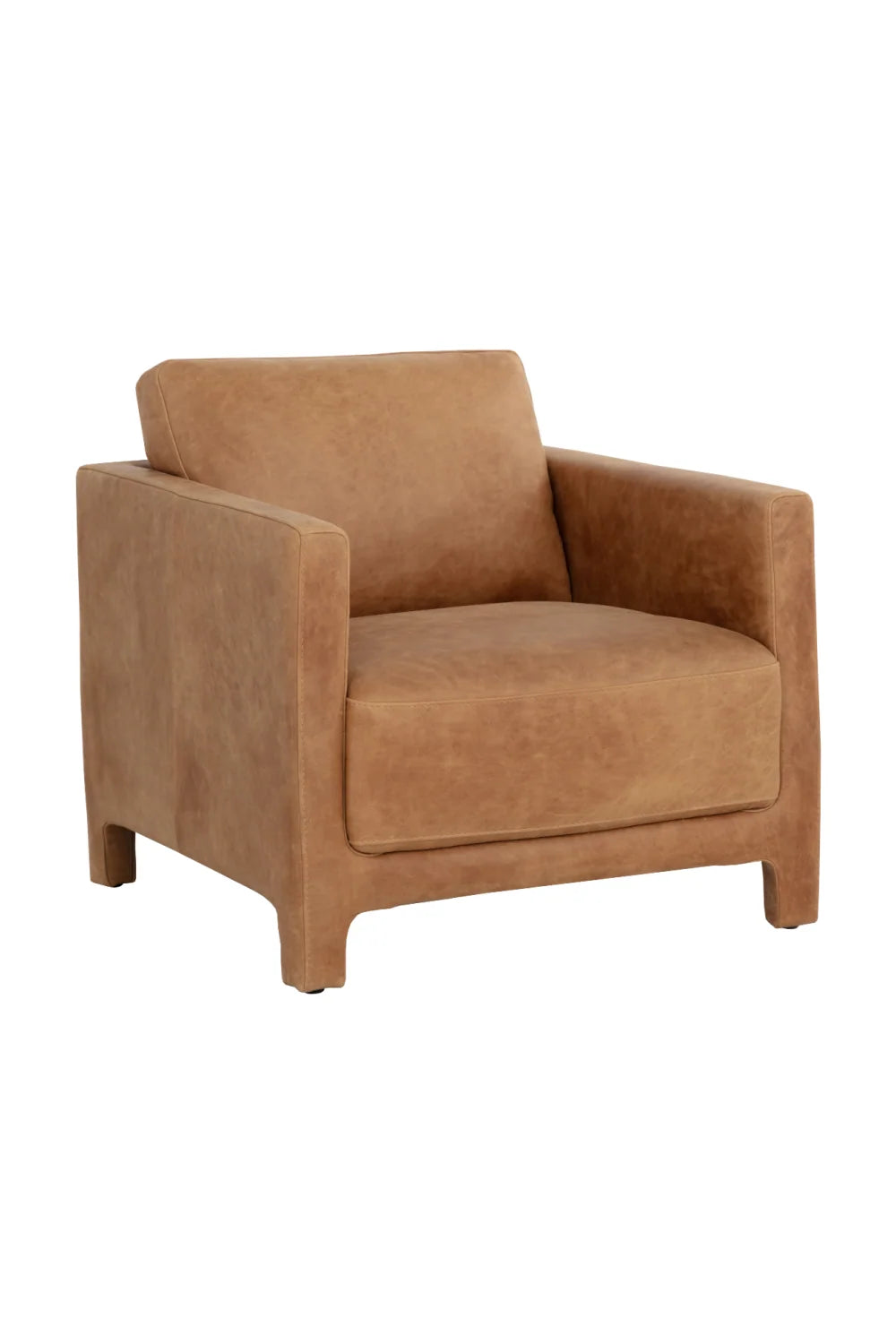 Luxury Bovine Leather Lounge Chair European Style for Villa