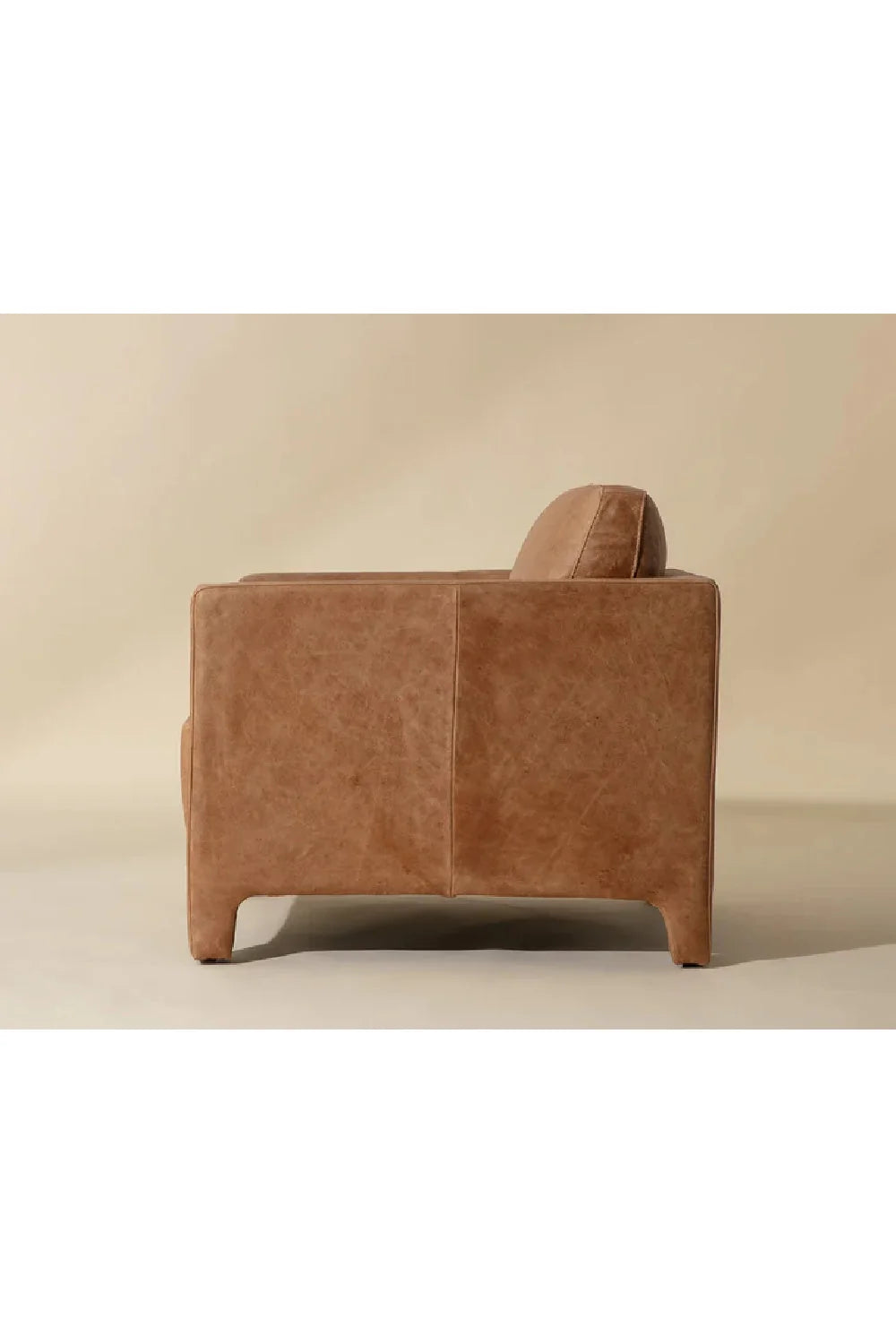Luxury Bovine Leather Lounge Chair European Style for Villa