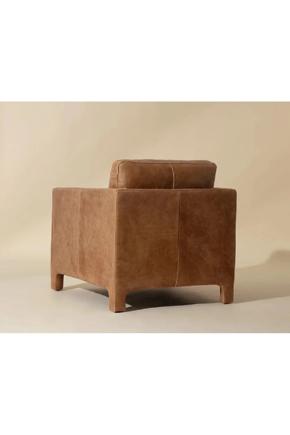 Luxury Bovine Leather Lounge Chair European Style for Villa