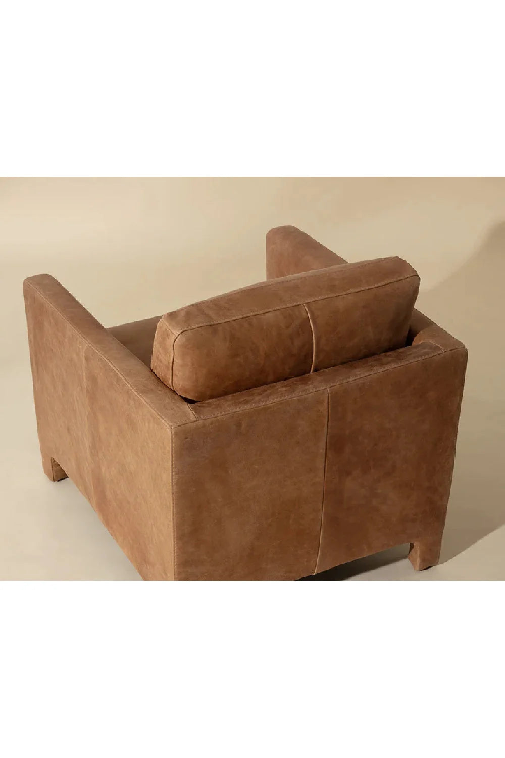Luxury Bovine Leather Lounge Chair European Style for Villa