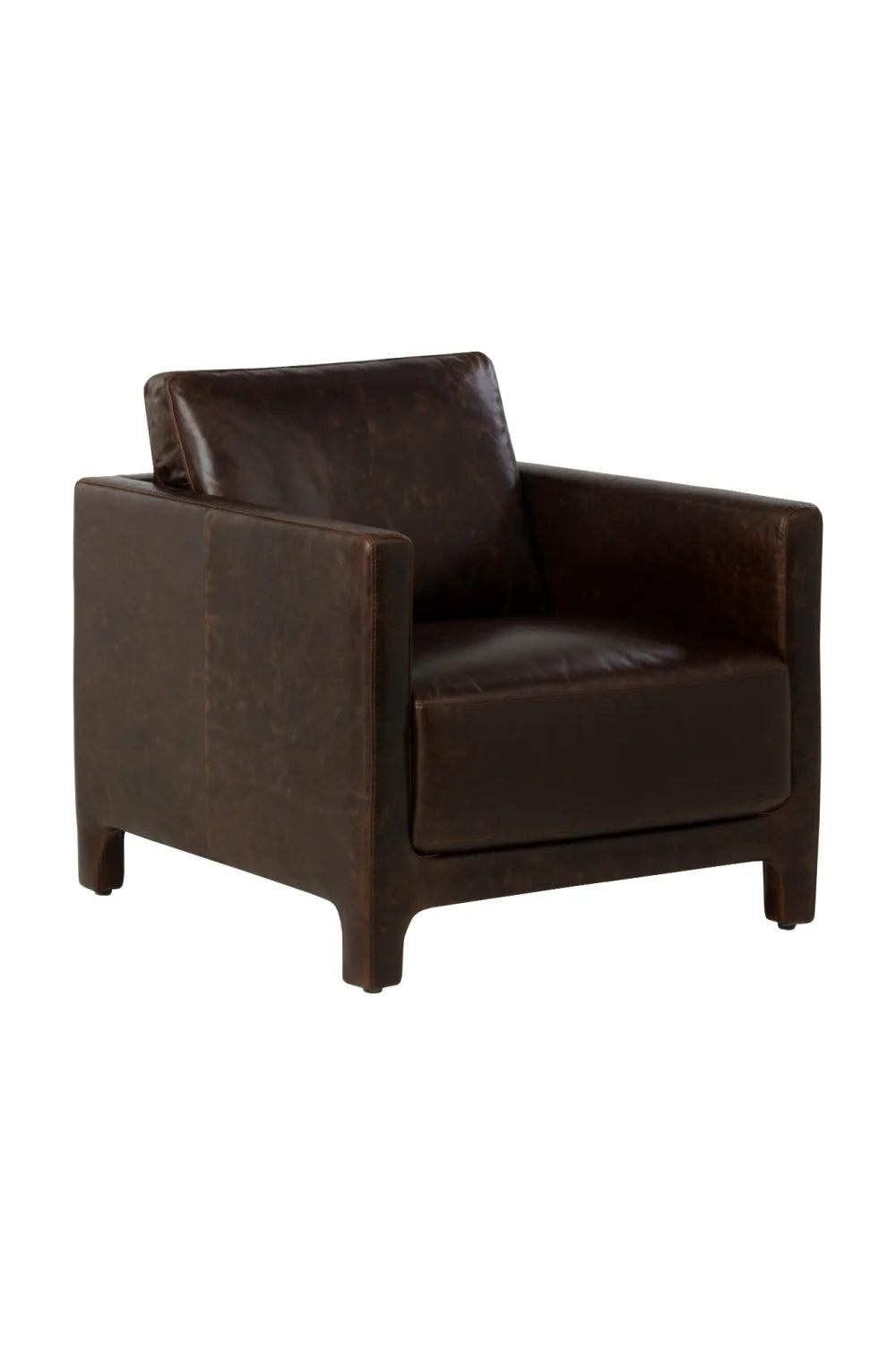 Luxury Bovine Leather Lounge Chair European Style for Villa