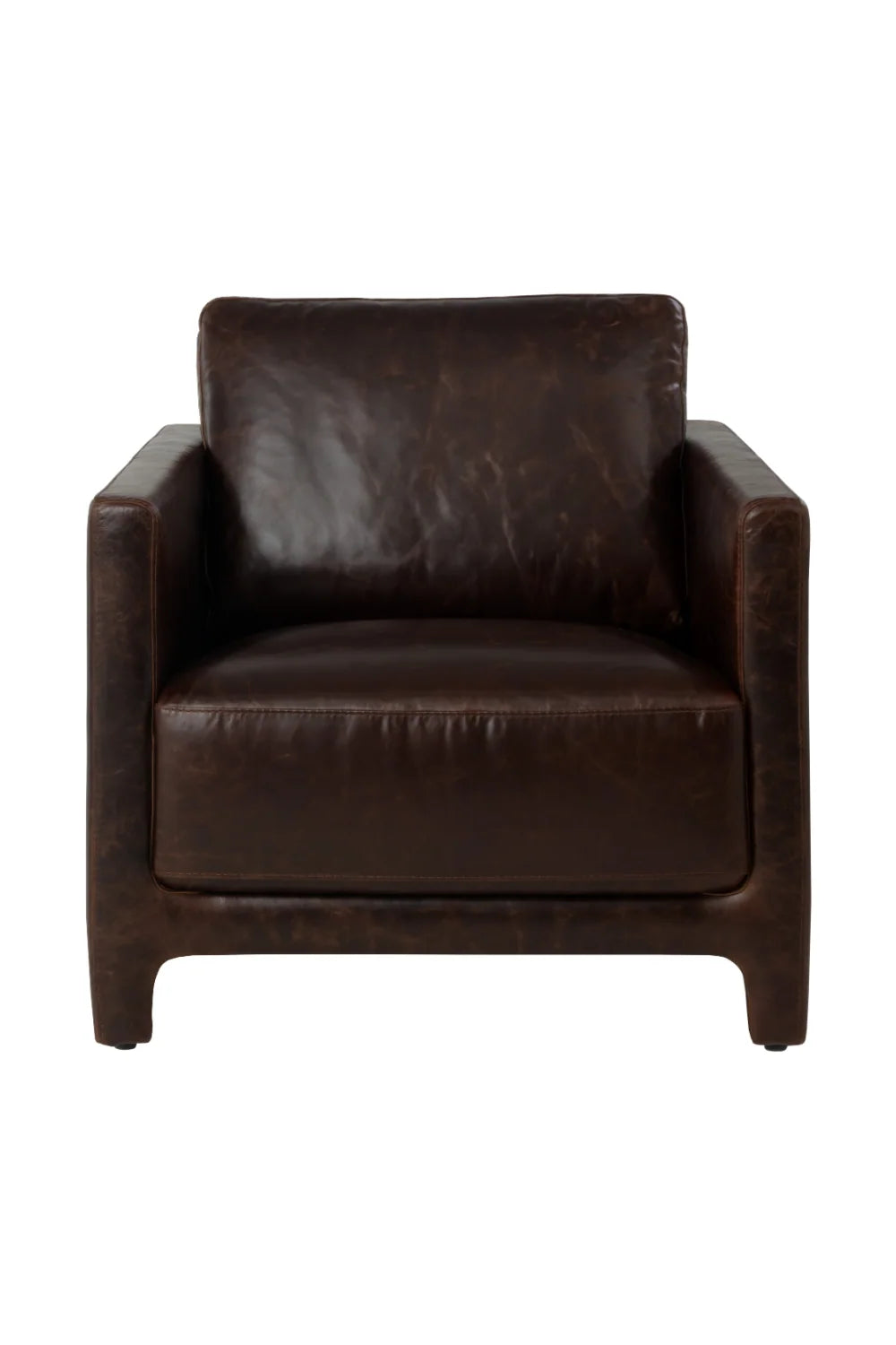 Luxury Bovine Leather Lounge Chair European Style for Villa
