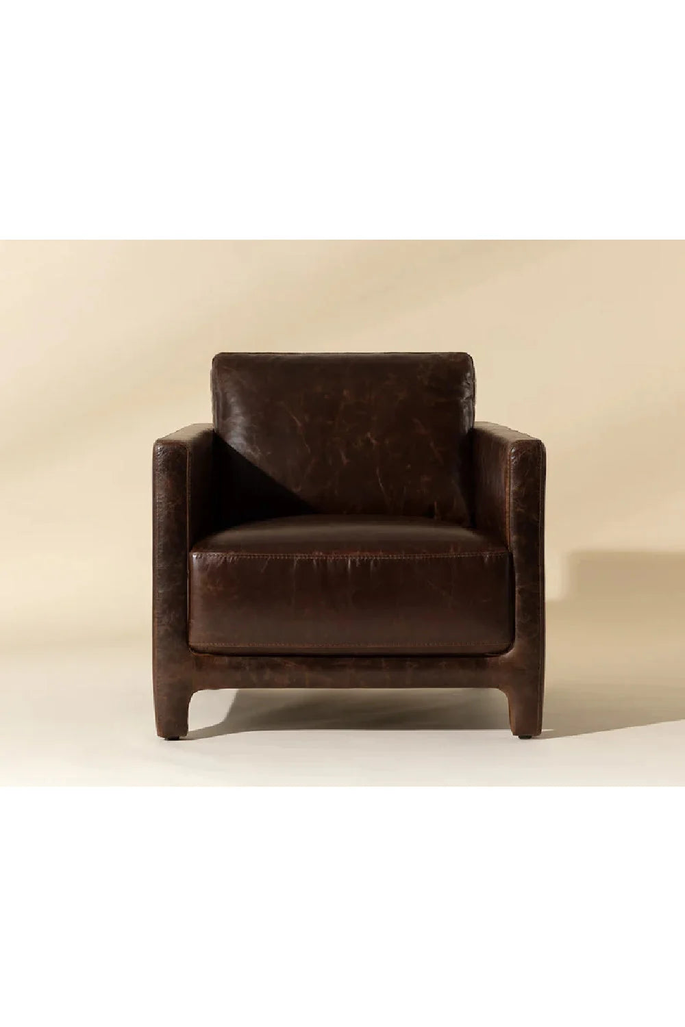 Luxury Bovine Leather Lounge Chair European Style for Villa
