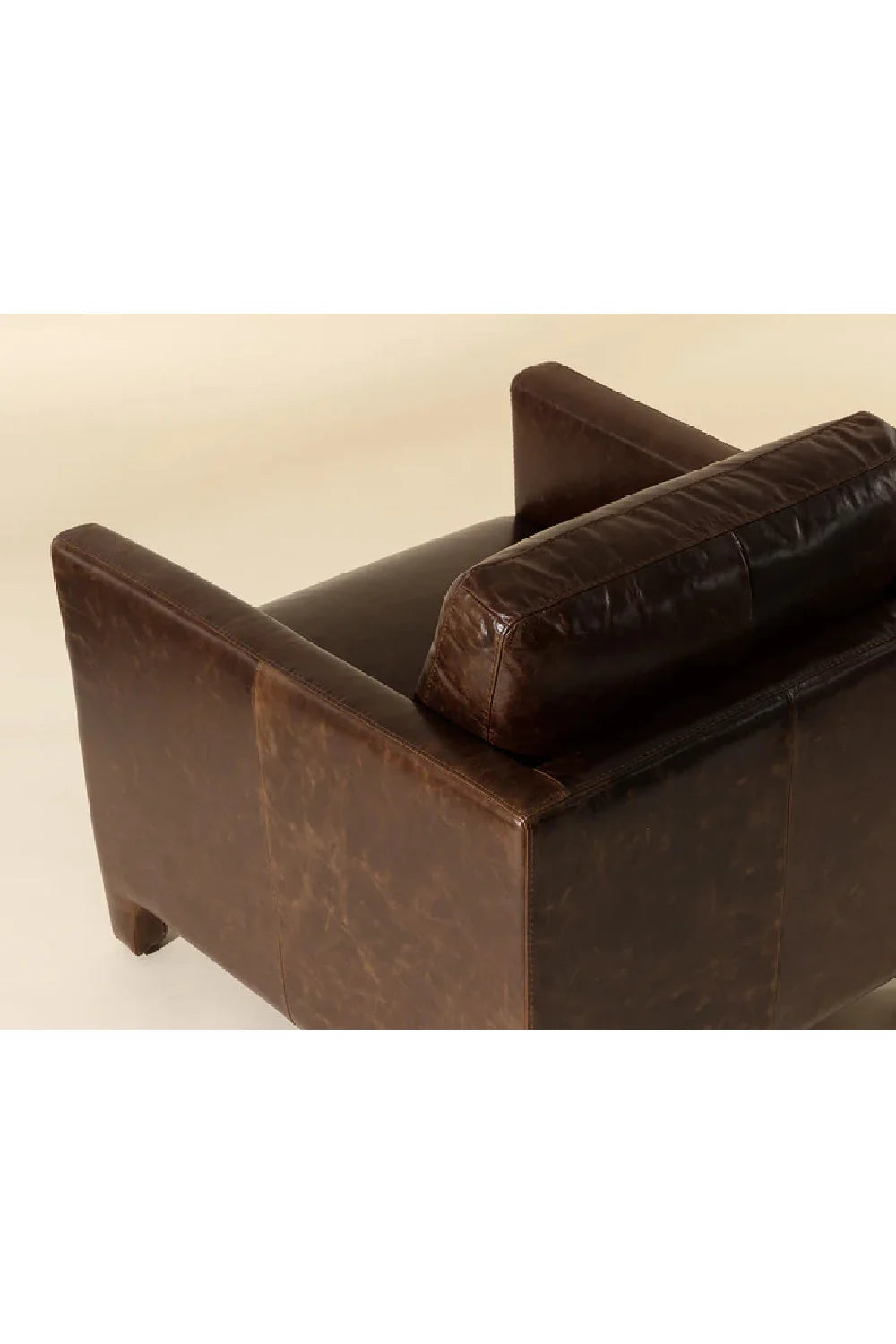 Luxury Bovine Leather Lounge Chair European Style for Villa