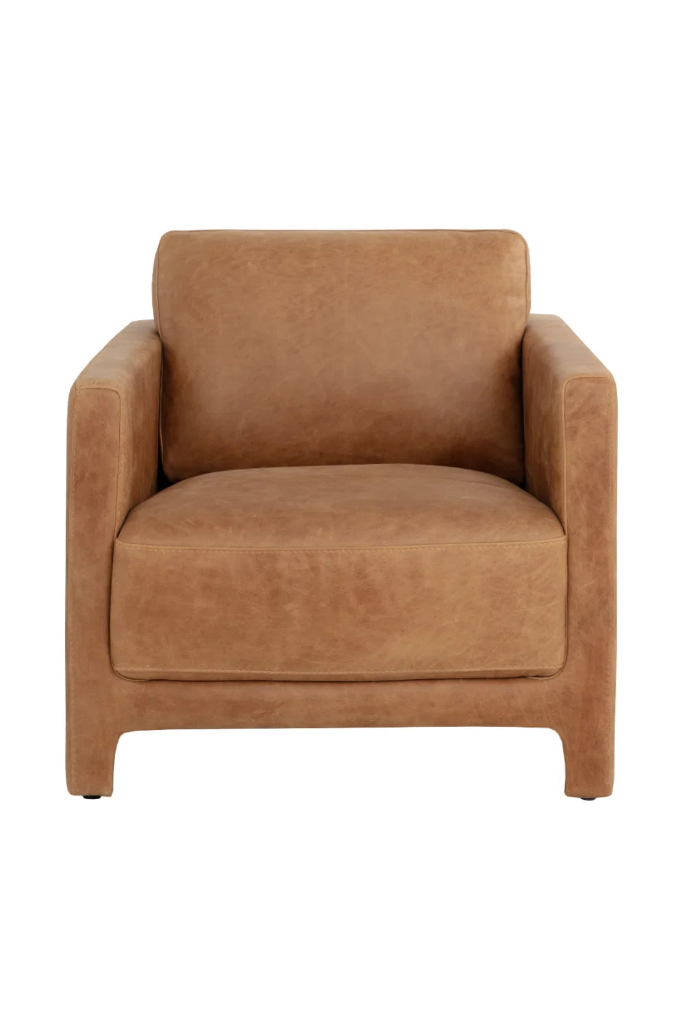 Luxury Bovine Leather Lounge Chair European Style for Villa